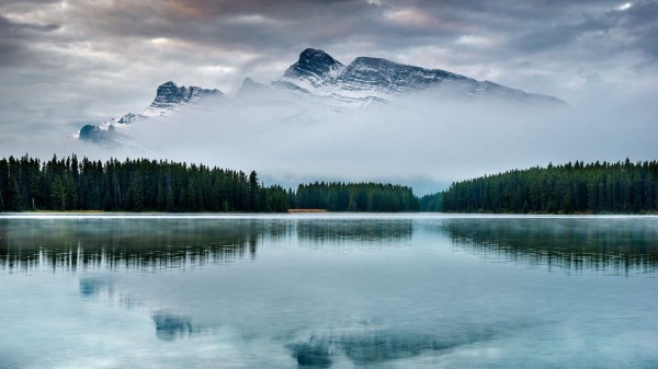 Mountain Lake Trees Wallpaper