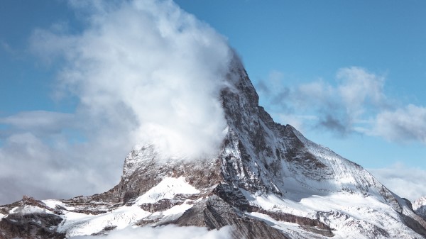 Mountain Peak Clouds Pc Wallpaper