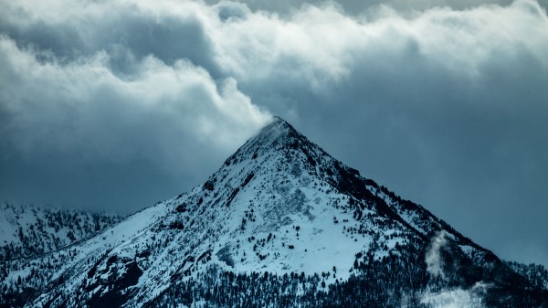 Mountain Peak Clouds Photo Wallpaper