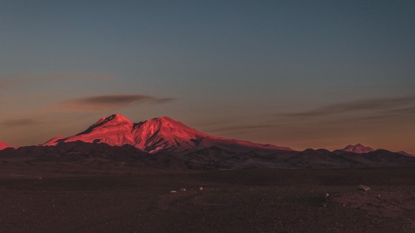 Mountain Peak Red Wallpaper