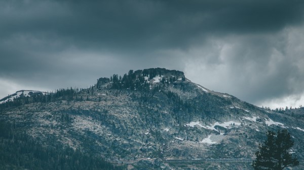 Mountain Peak Trees Photo Wallpaper