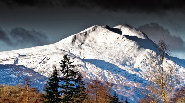 Mountain Peaks Slopes Snow Winter Wallpaper