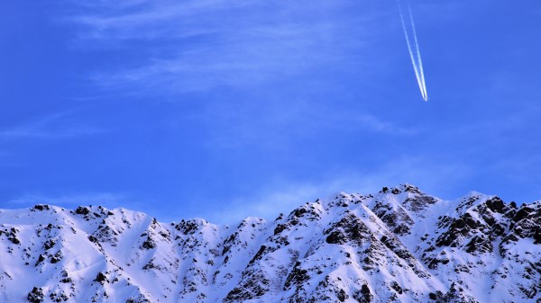 Mountain Snow Plane Wallpaper