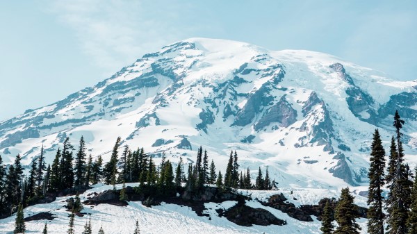 Mountain Snow Trees Image Wallpaper