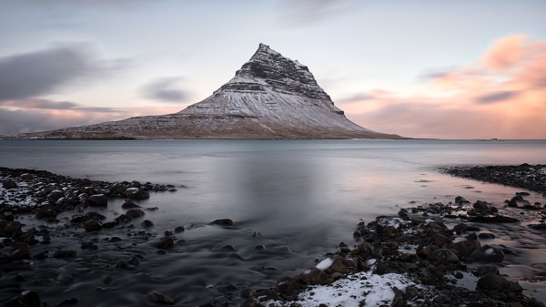 Mountain Snowy Water Wallpaper