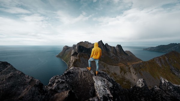 Mountain Solitude Man Wallpaper