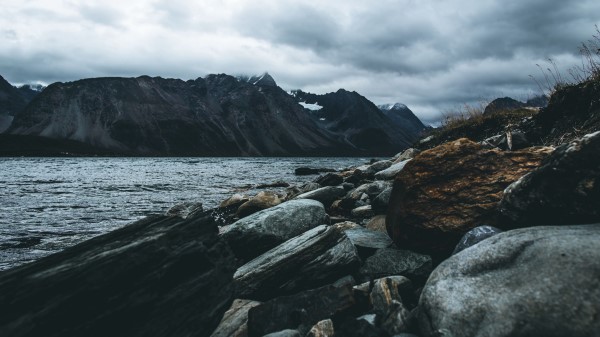 Mountain Stones Water Wallpaper