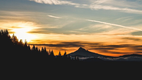 Mountain Sunset Sky Wallpaper