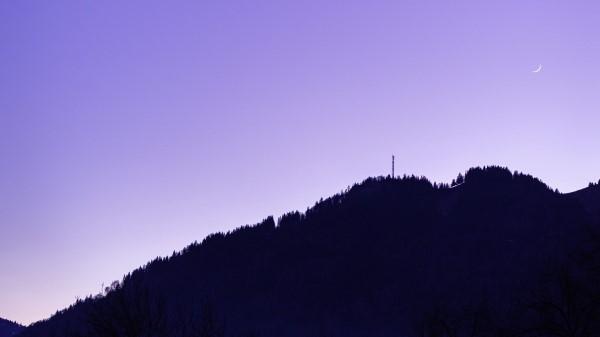 Mountain Trees Twilight Wallpaper