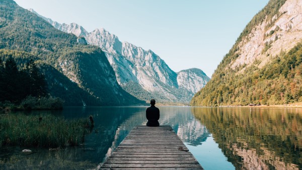 Mountains Alone Lake Wallpaper