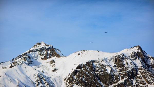 Mountains Caucasus Snow Dombai Top Birds Height Wallpaper