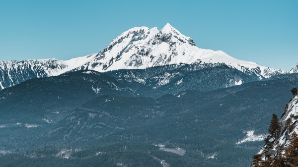 Mountains Cliff Snow Wallpaper