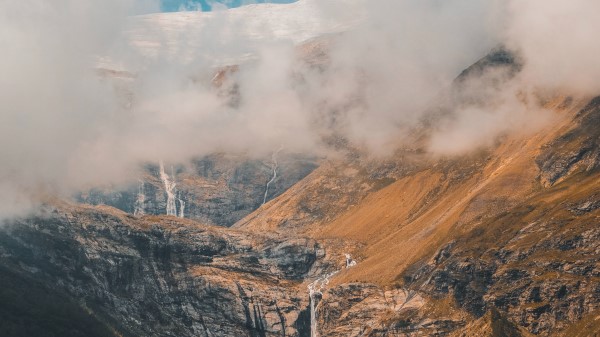 Mountains Clouds Aerial View Image Wallpaper
