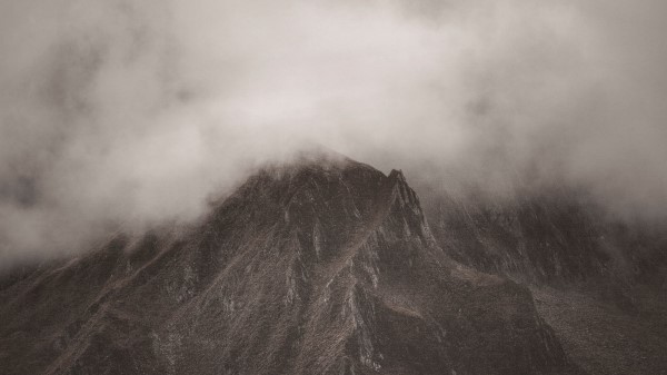 Mountains Clouds Fog Wall Wallpaper