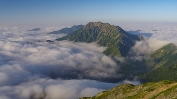 Mountains Clouds Height Wallpaper