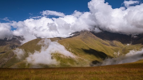 Mountains Clouds Landscape Image Wallpaper