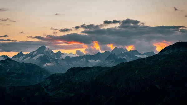 Mountains Clouds Landscape Wallpaper