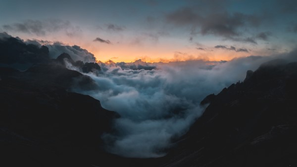 Mountains Clouds Sky Wallpaper