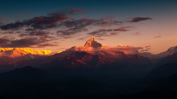 Mountains Clouds Top Wallpaper
