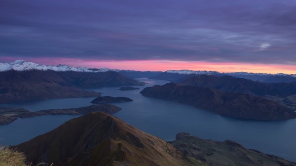 Mountains Dawn Lake Wallpaper