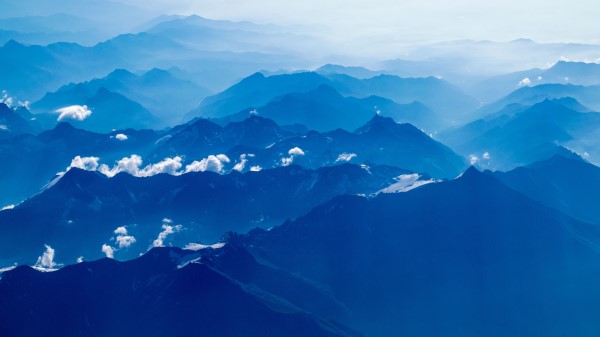 Mountains Fog Aerial View Wallpaper