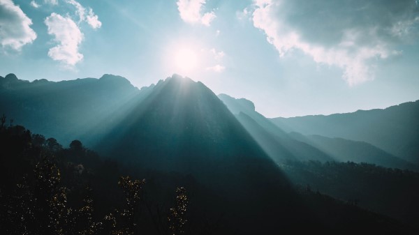 Mountains Fog Clouds Image Wallpaper
