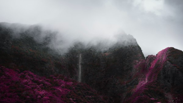 Mountains Fog Clouds Photo Wallpaper