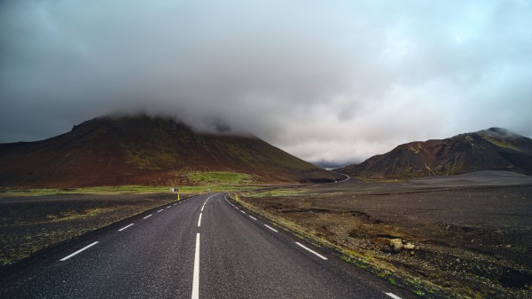 Mountains Fog Marking Wallpaper