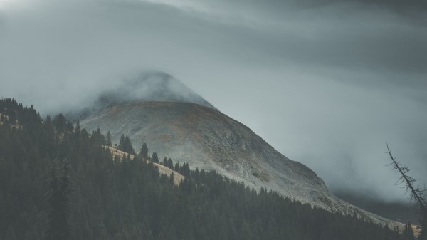 Mountains Fog Slope Wallpaper