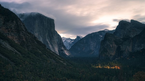 Mountains Forest Road Wallpaper