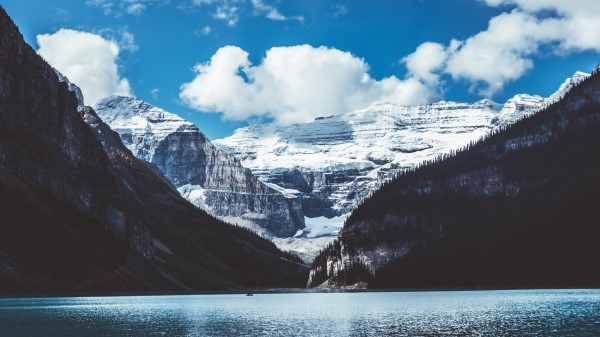 Mountains Lake Clouds wallpaper