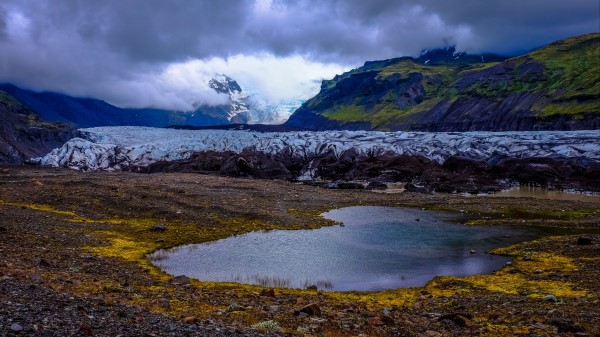 Mountains Lake Clouds Snow Wallpaper