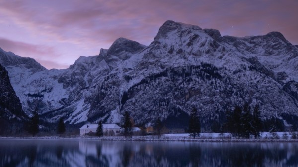 Mountains Lake Dusk Wallpaper