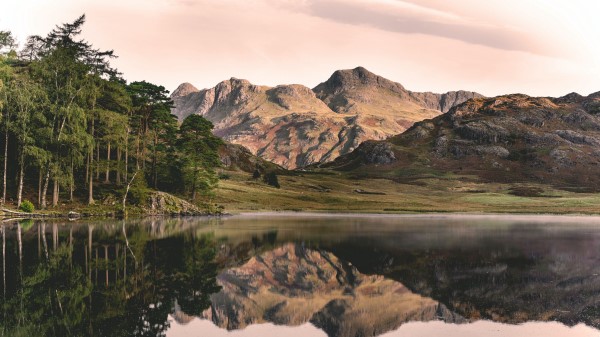 Mountains Lake Peaks Wallpaper