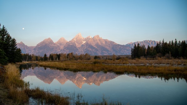 Mountains Lake Reflection Photo Wallpaper