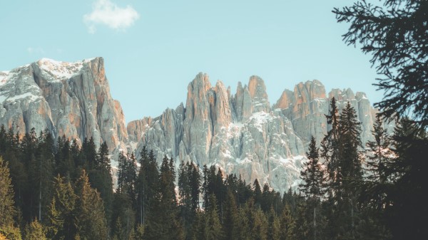 Mountains Lake Trees Pic Wallpaper