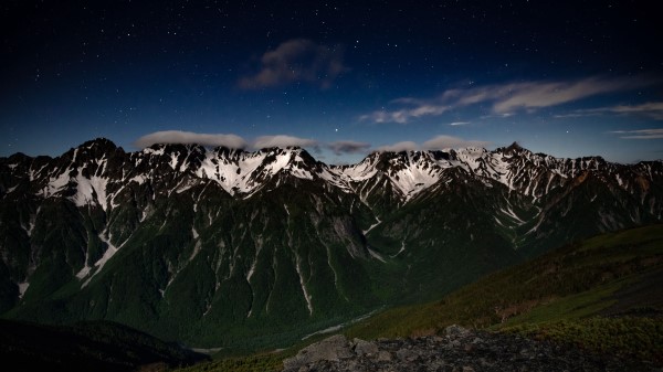 Mountains Night Landscape Wallpaper