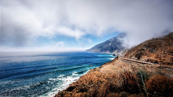Mountains Ocean Fog Wallpaper