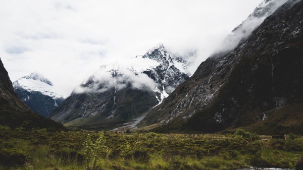 Mountains Peaks Clouds Cl Wallpaper