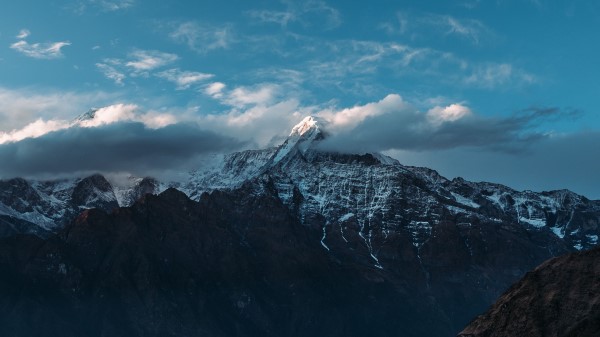 Mountains Peaks Clouds Image Wallpaper