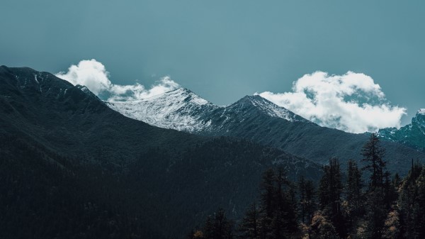 Mountains Peaks Clouds Ph Wallpaper