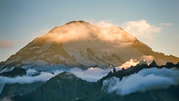 Mountains Peaks Clouds Pm Wallpaper