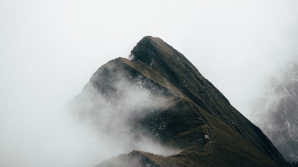 Mountains Peaks Fog Wall Wallpaper