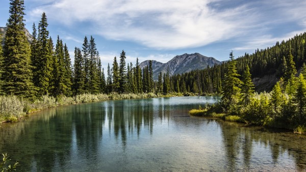 Mountains Peaks Lake Wallpaper