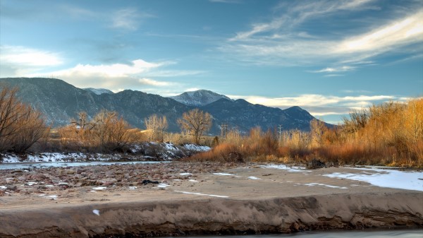 Mountains Peaks Plants Wallpaper