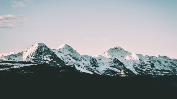 Mountains Peaks Snow Covered Wallpaper