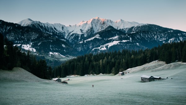 Mountains Peaks Snow Photo Wallpaper