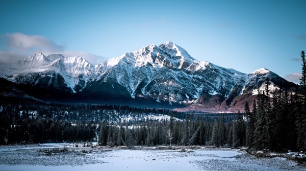 Mountains Peaks Snow Wa Wallpaper