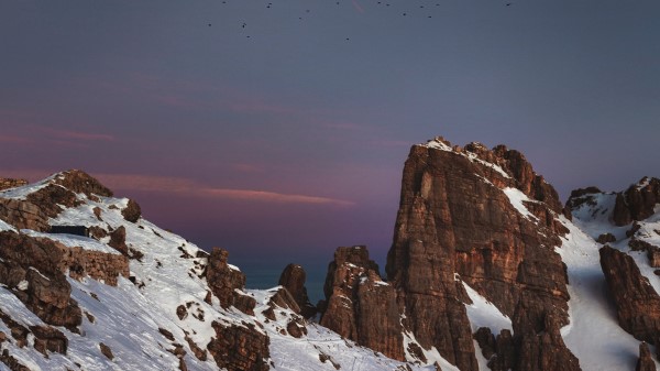 Mountains Peaks Snowy Wa Wallpaper