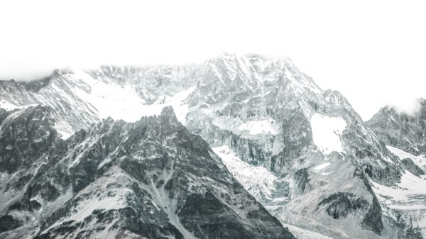 Mountains Peaks Snowy Wall Wallpaper